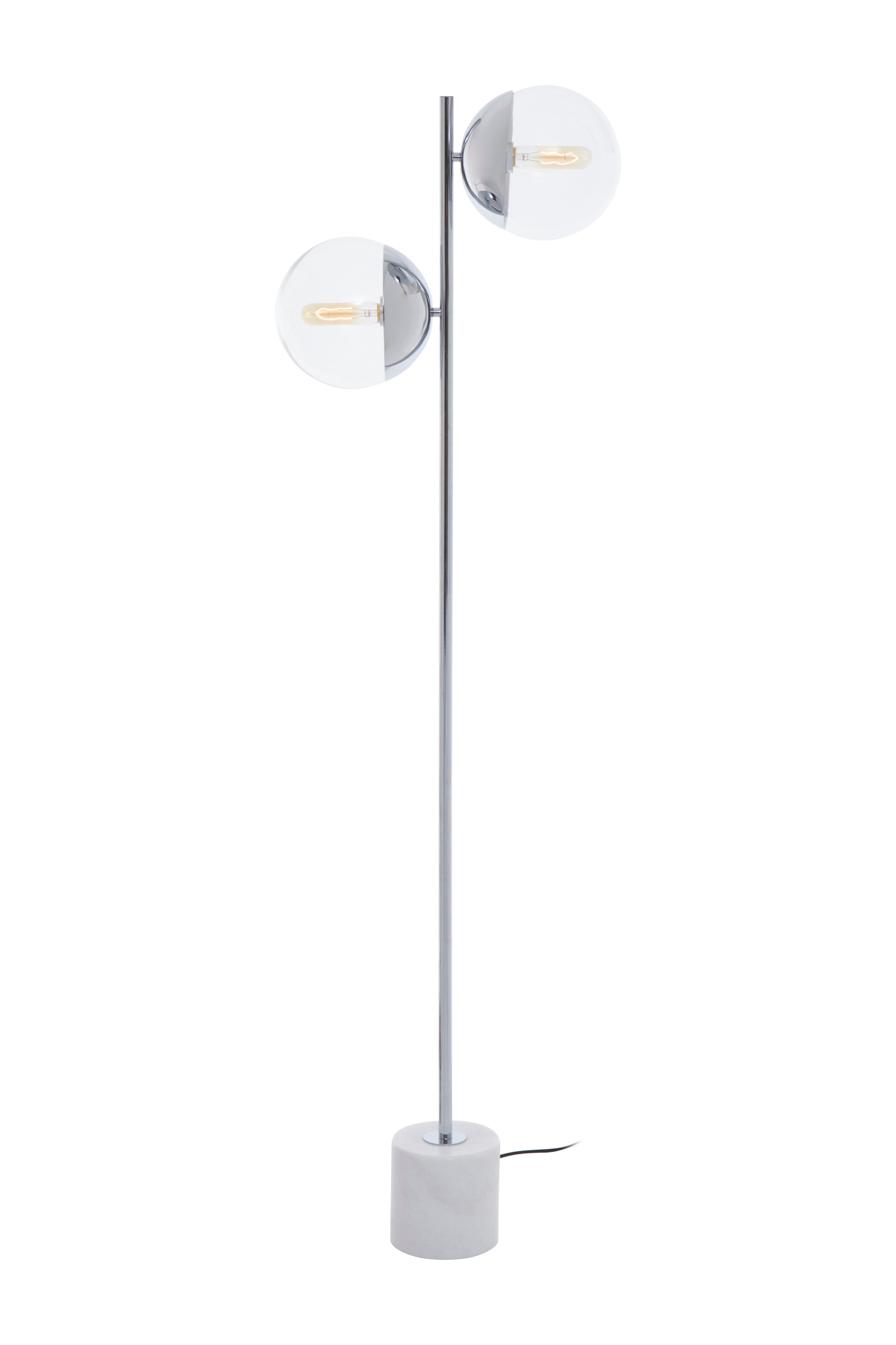 Kidston Chrome Finish 2 Light Floor Lamp